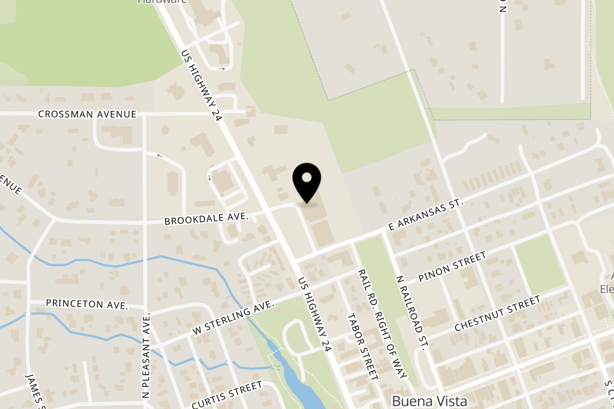 Map showing the location of Dragon Sushi Bar on 415 US Hwy 24 N N in Buena Vista